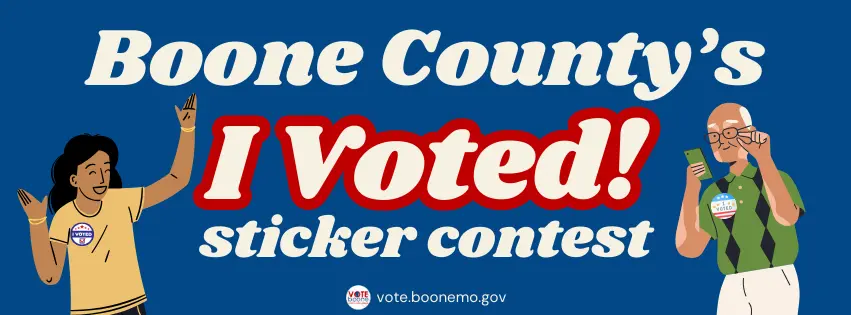 Boone County Clerk's 'I Voted' Sticker Contest graphic