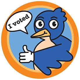 The I Voted sticker design selected for the 2026-2027 elections