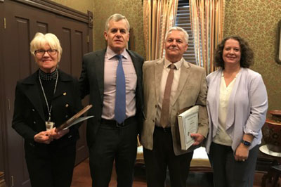 Ruby Marsden, Boone County Prosecuting Attorney Dan Knight, Stephen Gunn, and Marilee Crockett